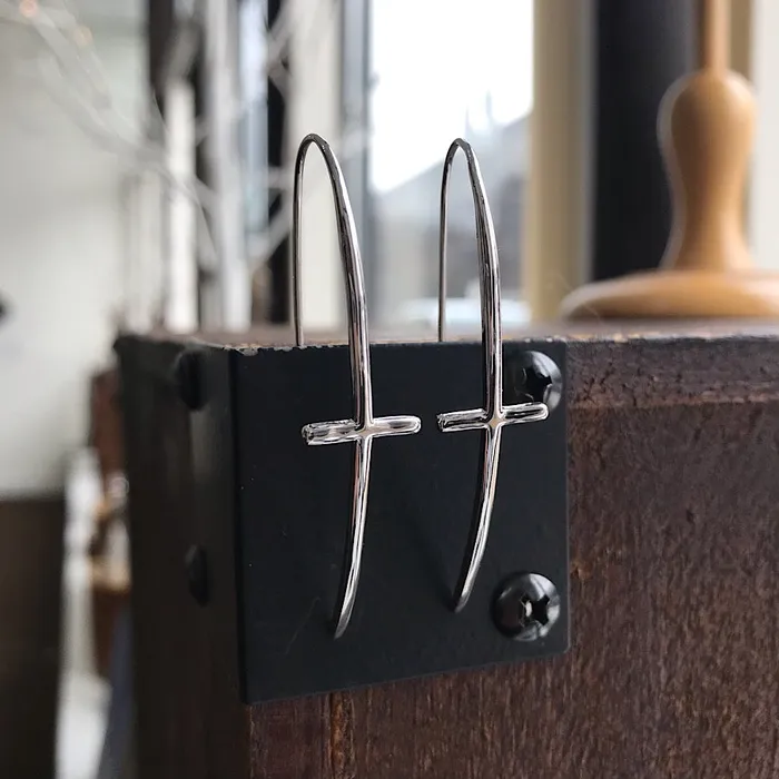 Sterling Silver Cross Earrings Quick Ship HeidiJHale Earrings
