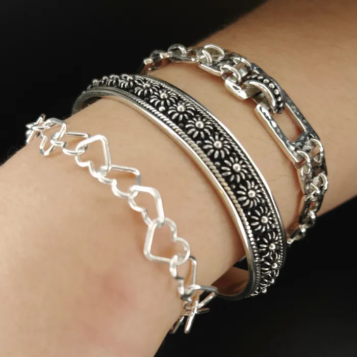Sterling Silver Hammered Link Bracelet 75 HeidiJHale Designs Bracelets Sterling Silver Hammered Link Bracelet 75 HeidiJHale Designs Bracelets