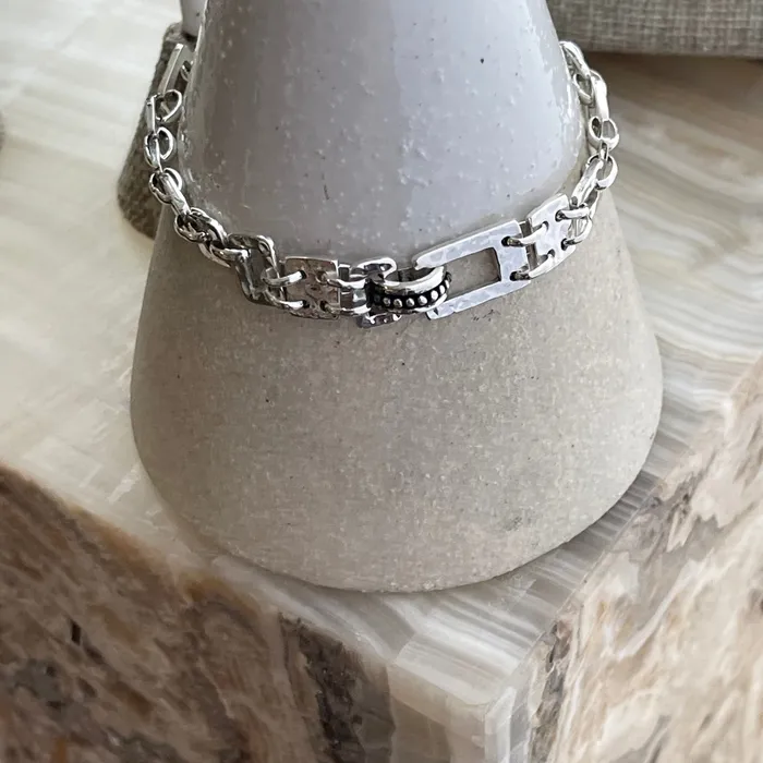 Sterling Silver Hammered Link Bracelet 75 HeidiJHale Designs Bracelets Sterling Silver Hammered Link Bracelet 75 HeidiJHale Designs Bracelets