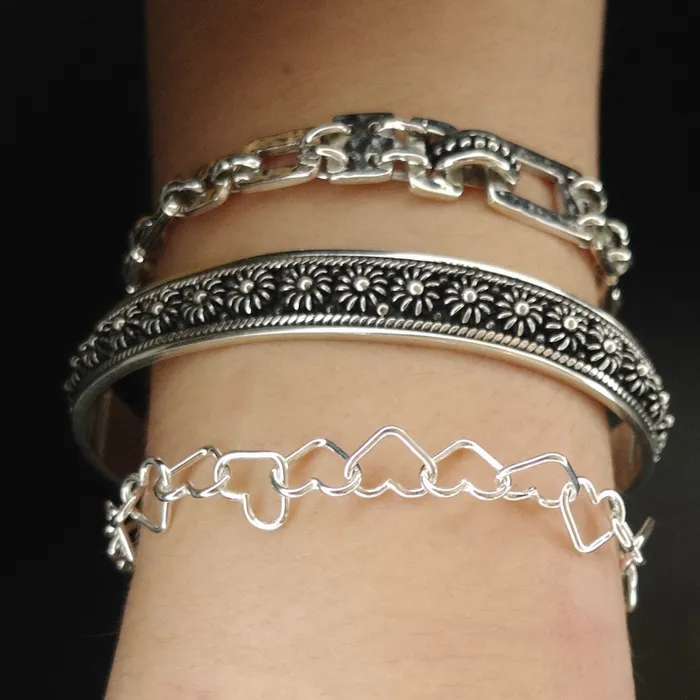 Sterling Silver Hammered Link Bracelet 75 HeidiJHale Designs Bracelets Sterling Silver Hammered Link Bracelet 75 HeidiJHale Designs Bracelets