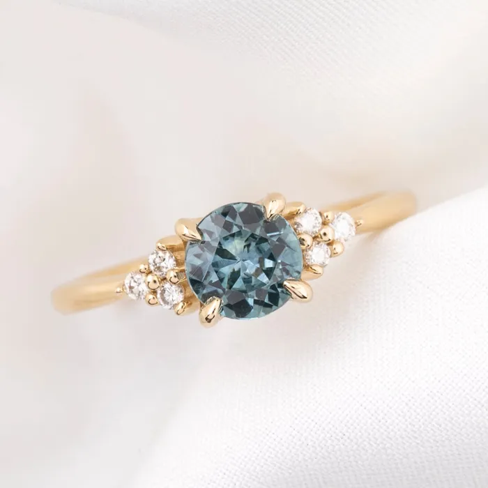 Teresa Ring Blue Montana Sapphire 14k Yellow Gold One of a kind Envero Jewelry Rings Teresa Ring Blue Montana Sapphire 14k Yellow Gold One of a kind Envero Jewelry Rings