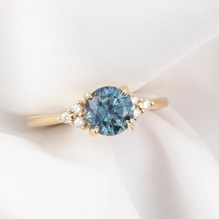 Teresa Ring Blue Montana Sapphire 14k Yellow Gold One of a kind Envero Jewelry Rings Teresa Ring Blue Montana Sapphire 14k Yellow Gold One of a kind Envero Jewelry Rings