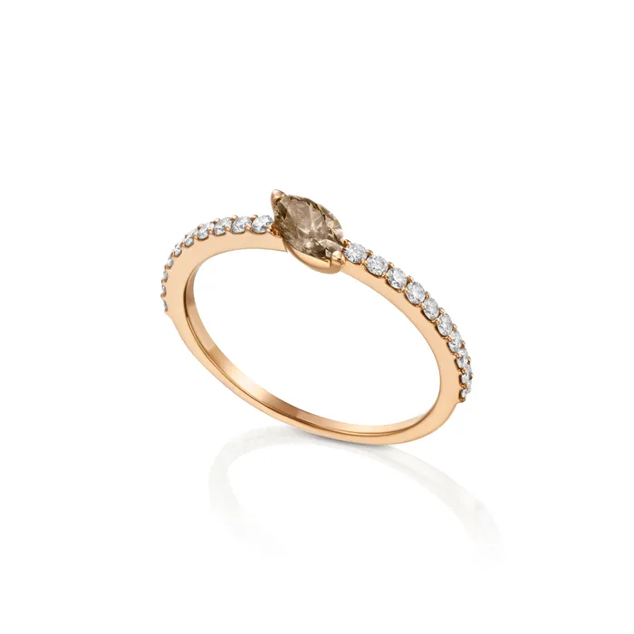 The Private Room Fine Jewelry Rings Brown Marquise Diamond Eternity Ring