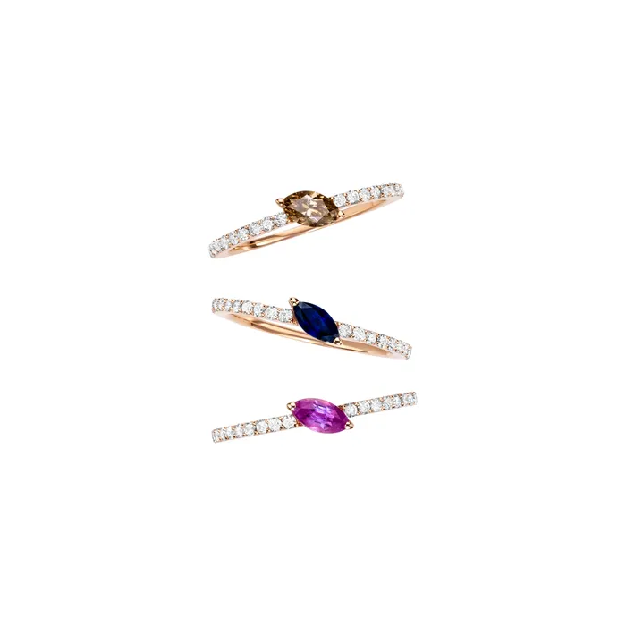 The Private Room Fine Jewelry Rings Brown Marquise Diamond Eternity Ring