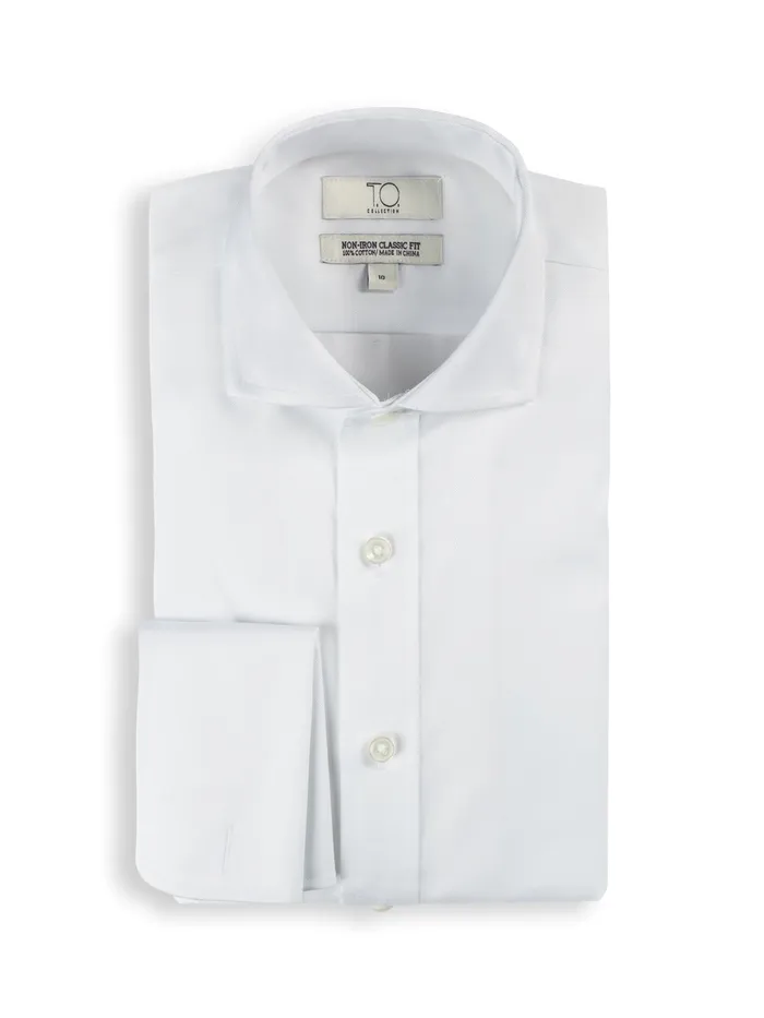 TO Collection Earrings TO Collection Purple Label Boys 100 NonIron Cotton Dress Shirt Short Sleeve