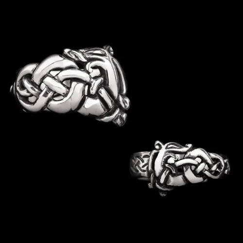 Viking Urnes Wolf Ring Northan Viking Silver Rings