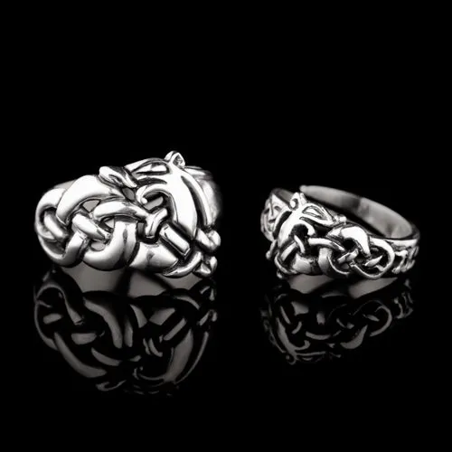 Viking Urnes Wolf Ring Northan Viking Silver Rings