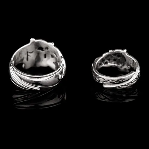 Viking Urnes Wolf Ring Northan Viking Silver Rings