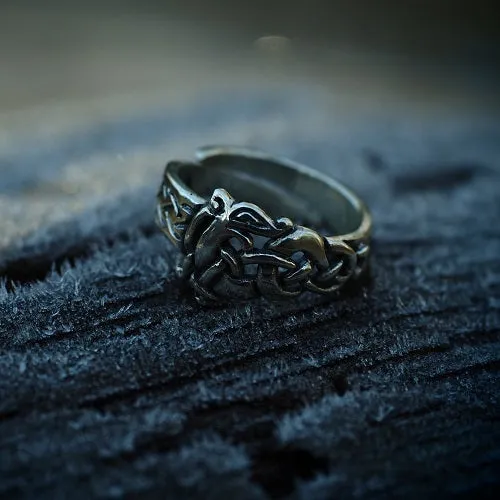 Viking Urnes Wolf Ring Northan Viking Silver Rings
