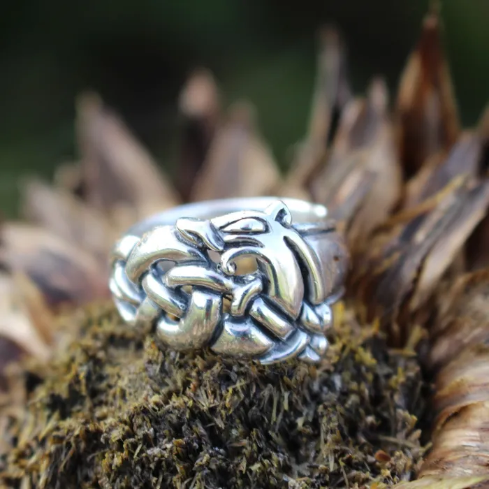 Viking Urnes Wolf Ring Northan Viking Silver Rings