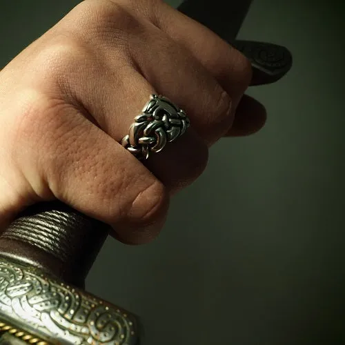 Viking Urnes Wolf Ring Northan Viking Silver Rings