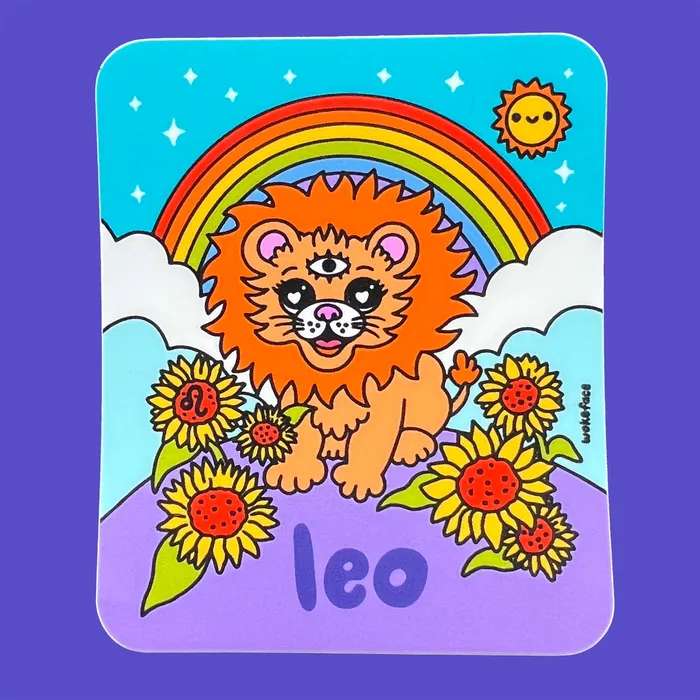 Wokeface Earrings Sticker Zodiac Leo