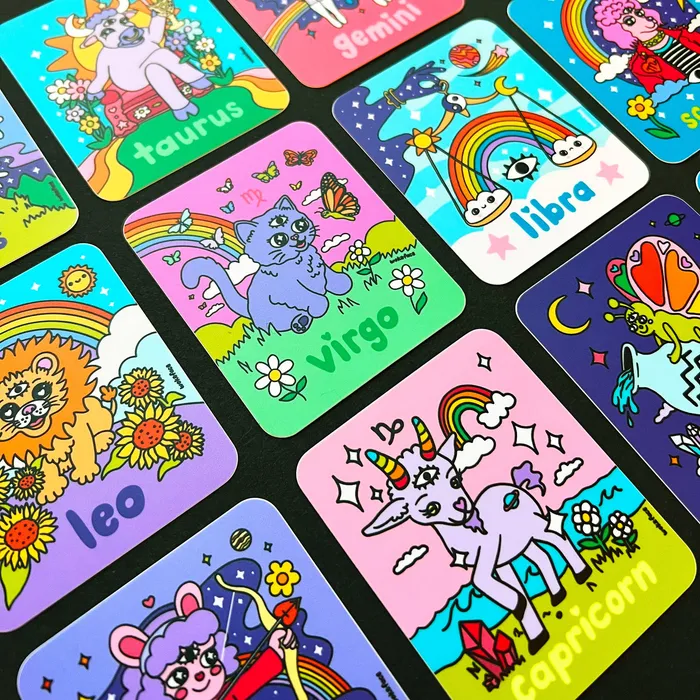 Wokeface Earrings Sticker Zodiac Leo