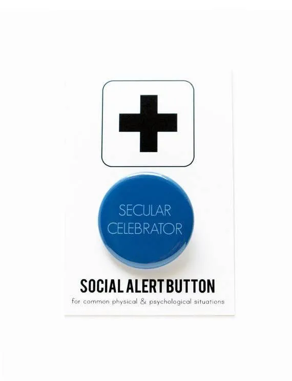 Word for Word Factory Necklaces SECULAR CELEBRATOR holiday button