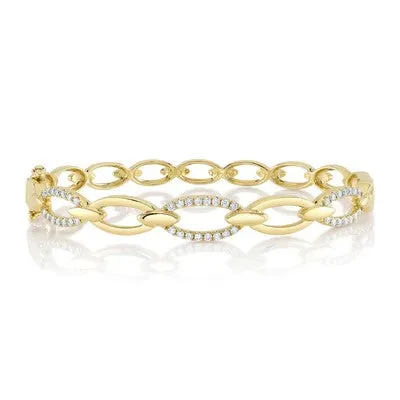 054CT DIAMOND LINK BANGLE SHY CREATIONS Bracelets