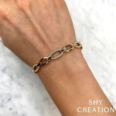 054CT DIAMOND LINK BANGLE SHY CREATIONS Bracelets