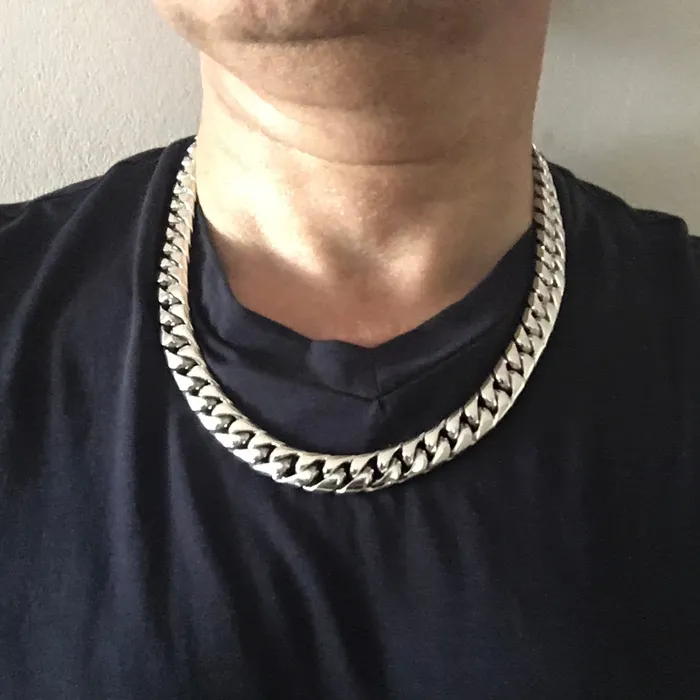 10mm Miami Cuban Link Chain Necklace silverwow Necklaces