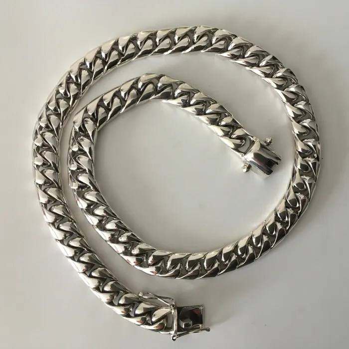 10mm Miami Cuban Link Chain Necklace silverwow Necklaces