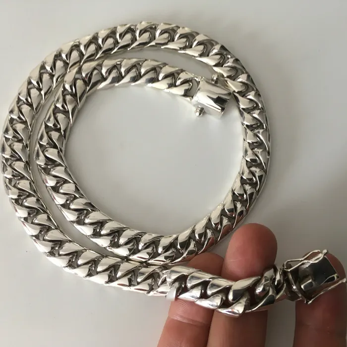 10mm Miami Cuban Link Chain Necklace silverwow Necklaces