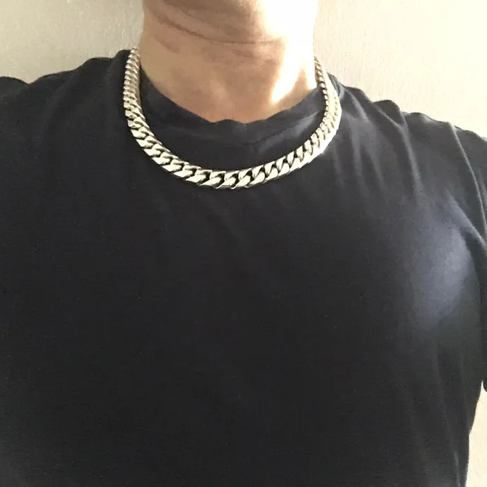10mm Miami Cuban Link Chain Necklace silverwow Necklaces