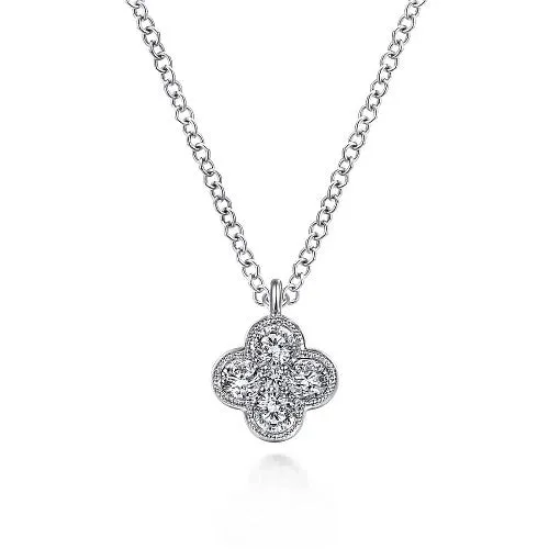 14K White Gold Fashion Necklace GABRIEL CO Necklaces