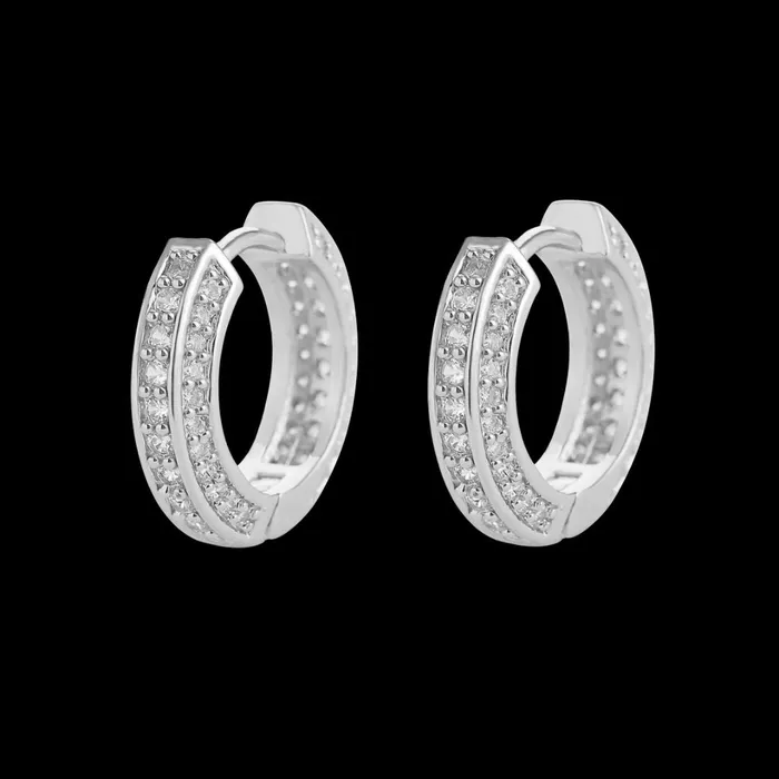 15MM Round Trend Iced Out Diamond Stud Earrings ROUND Earrings