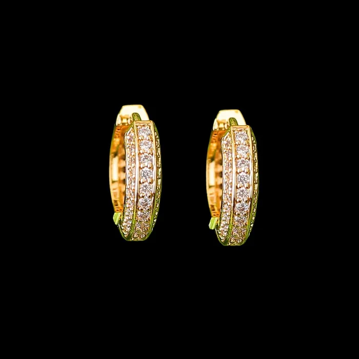 15MM Round Trend Iced Out Diamond Stud Earrings ROUND Earrings