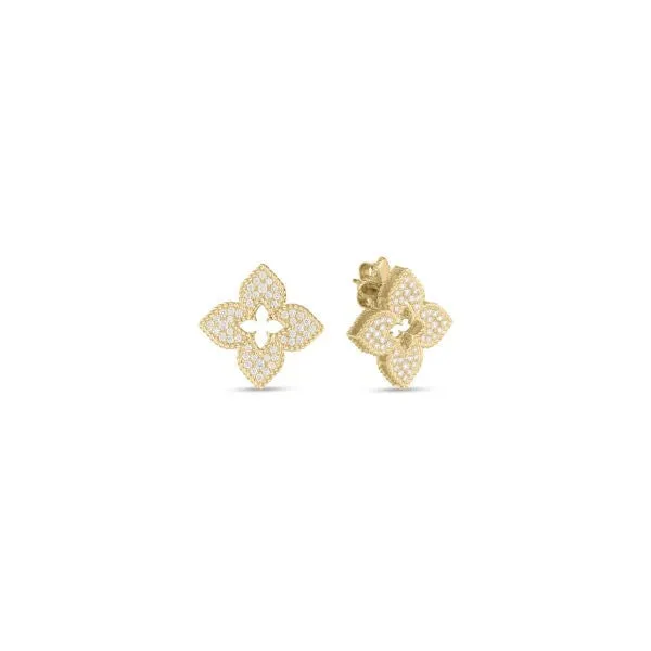 18K YELLOW GOLD VENETIAN PRINCESS PAVE DIAMOND EARRINGS ROBERTO COIN Earrings 18K YELLOW GOLD VENETIAN PRINCESS PAVE DIAMOND EARRINGS ROBERTO COIN Earrings