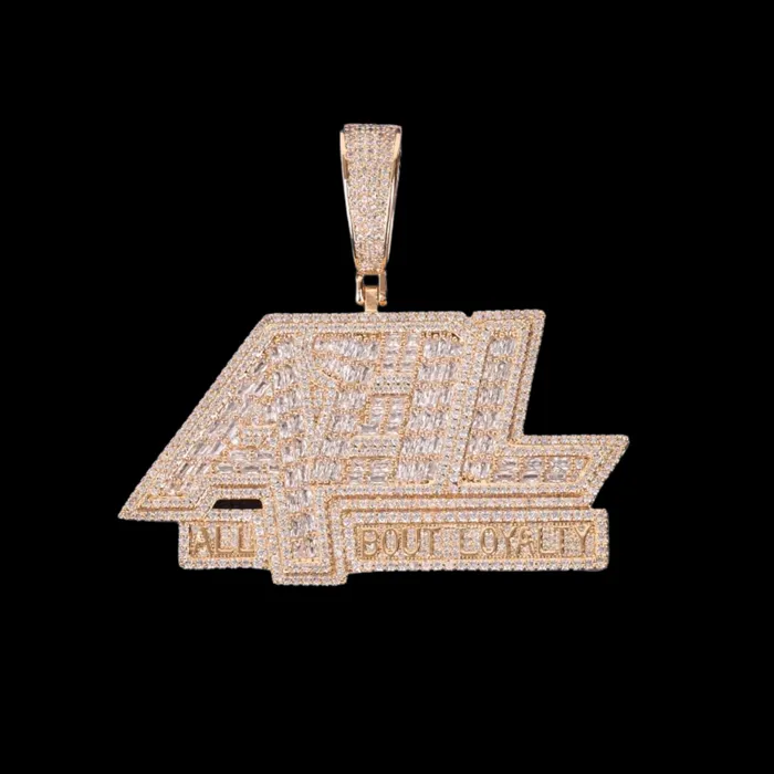 All About Loyalty All About Loyalty Iced Out Letter Diamond Pendant Necklace Necklaces All About Loyalty All About Loyalty Iced Out Letter Diamond Pendant Necklace Necklaces