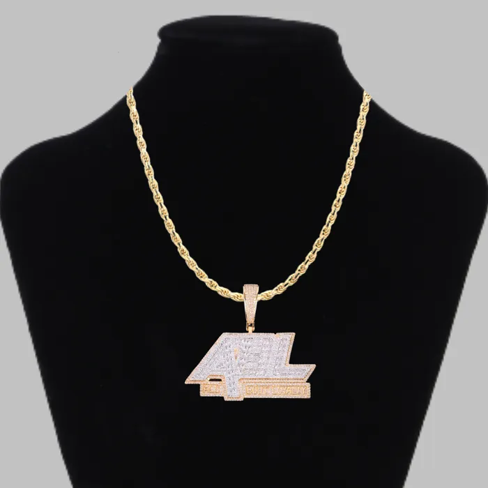 All About Loyalty All About Loyalty Iced Out Letter Diamond Pendant Necklace Necklaces