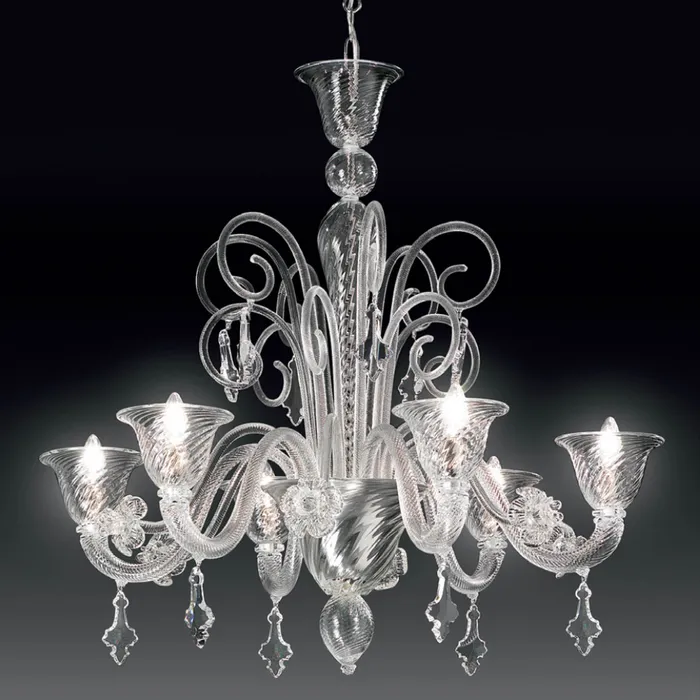 Alvise Chandelier Murano Glass 3 up to 12 lights Voltolina Earrings