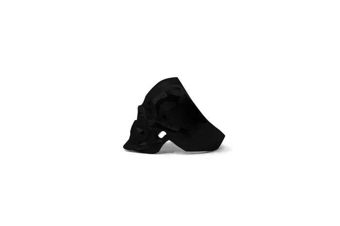 Anillo Craneo Low Poly con Mandibula Negro Mate MARIA MARISCAL Earrings
