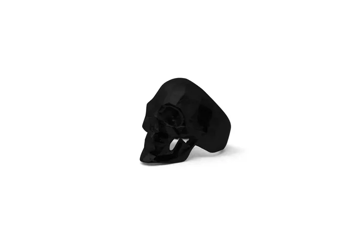 Anillo Craneo Low Poly con Mandibula Negro Mate MARIA MARISCAL Earrings
