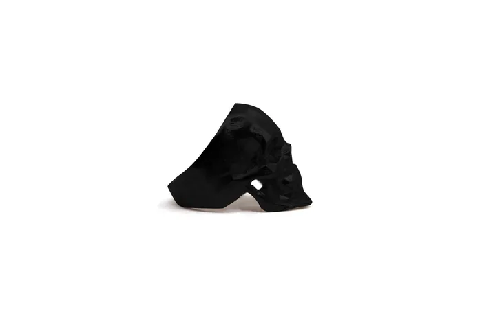 Anillo Craneo Low Poly con Mandibula Negro Mate MARIA MARISCAL Earrings