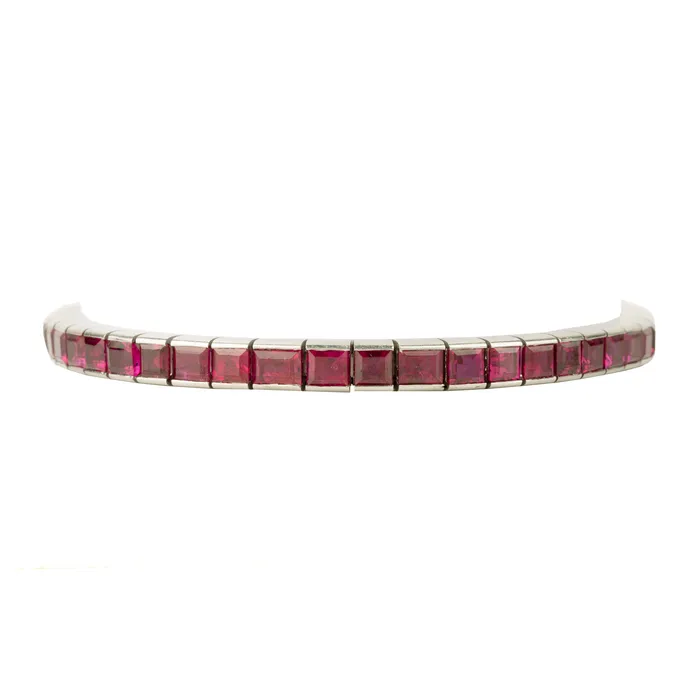 Art Deco Ruby Line Bracelet Bell Bird Antiques Bracelets