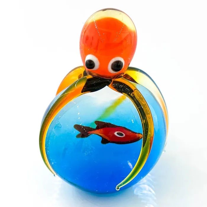 Balbi Cristiano Necklaces Octopus and fishbowl Murano Glass