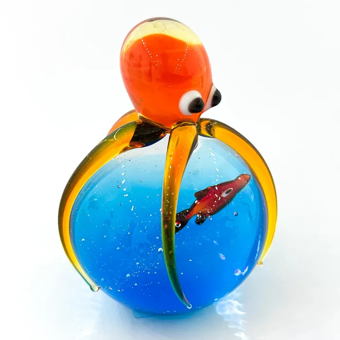 Balbi Cristiano Necklaces Octopus and fishbowl Murano Glass