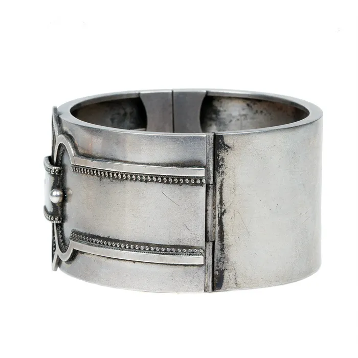 Bell Bird Antiques Bracelets Victorian English Sterling Bangle