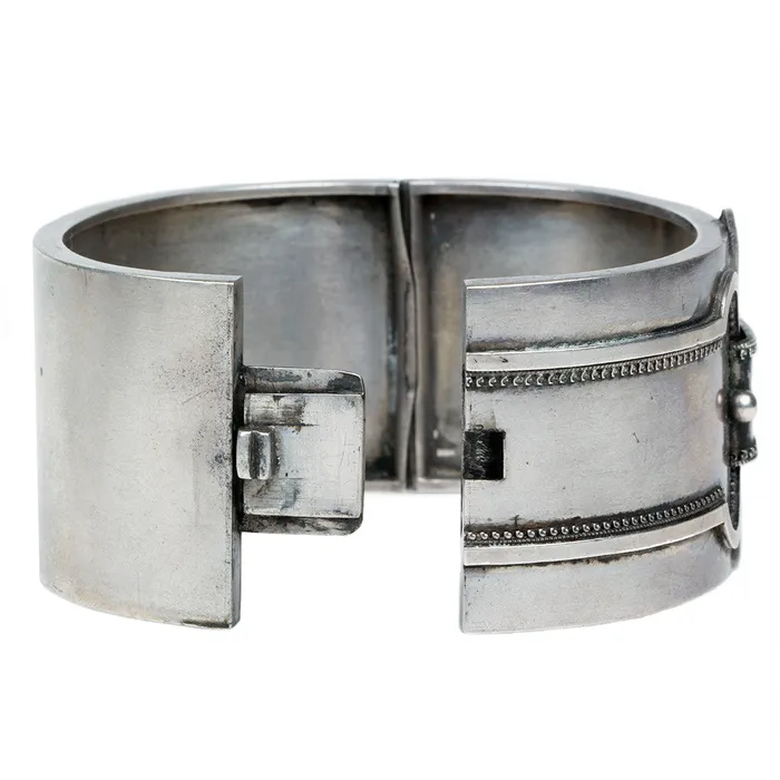 Bell Bird Antiques Bracelets Victorian English Sterling Bangle