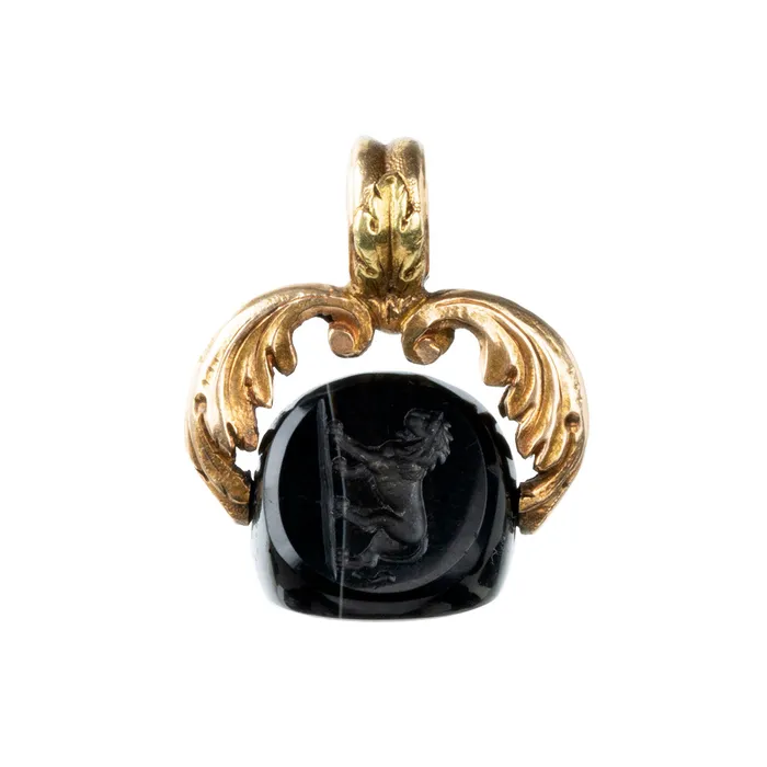Bell Bird Antiques Necklaces Georgian era Lion Dove and endless Knot Watch Fob Bell Bird Antiques Necklaces Georgian era Lion Dove and endless Knot Watch Fob