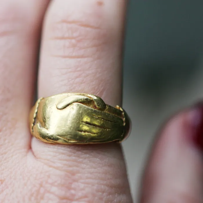 Bell Bird Antiques Rings 18th Century Gold Fede Ring