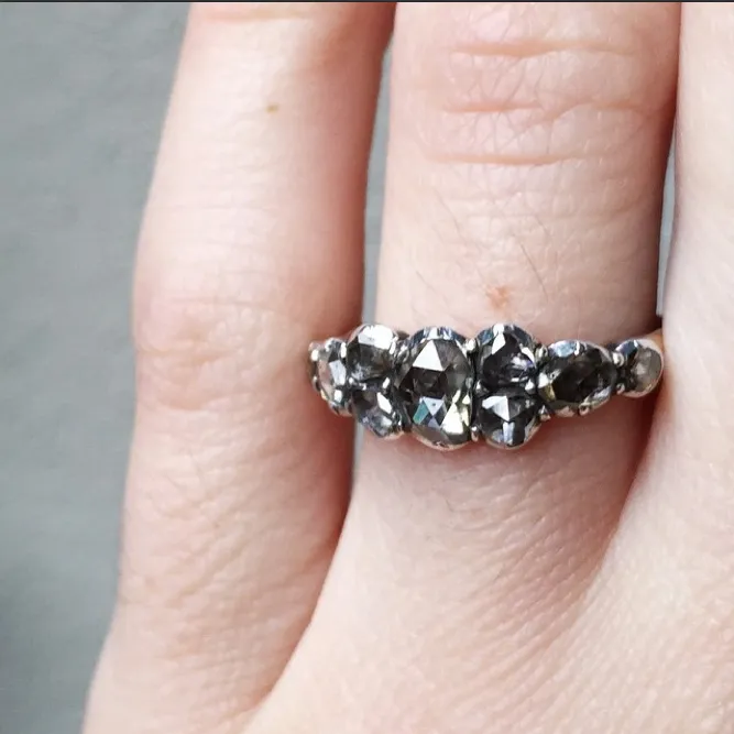 Bell Bird Antiques Rings Georian Era Rose Cut Diamond Ring