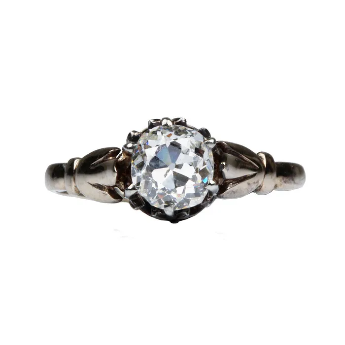 Bell Bird Antiques Rings Late 19th Century Diamond Solitaire Ring