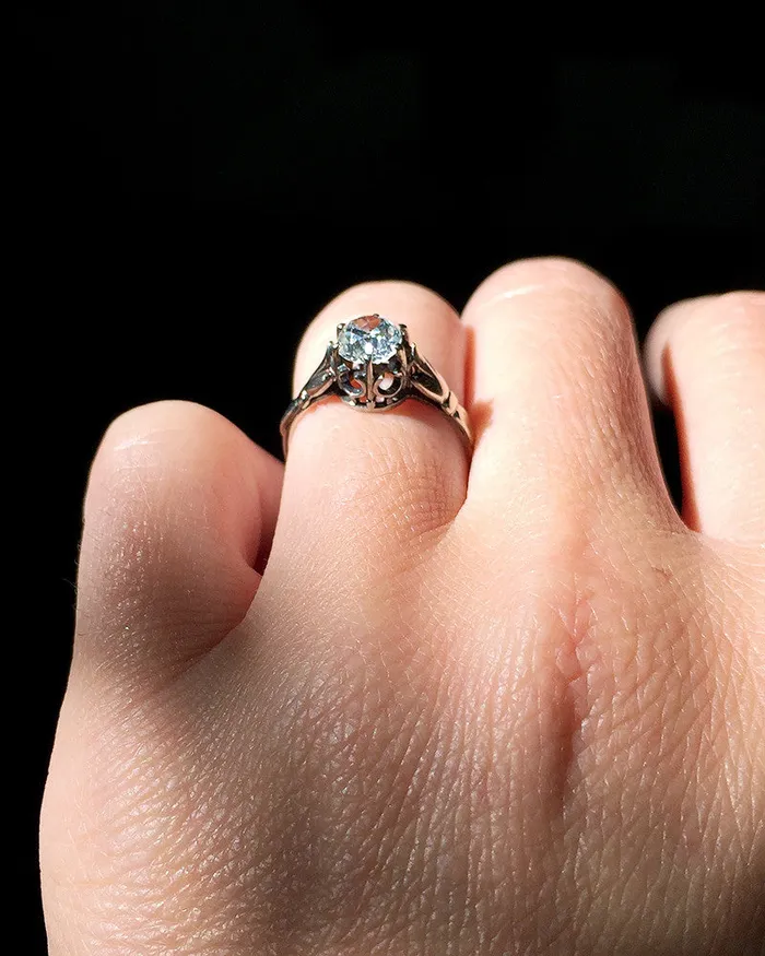 Bell Bird Antiques Rings Late 19th Century Diamond Solitaire Ring