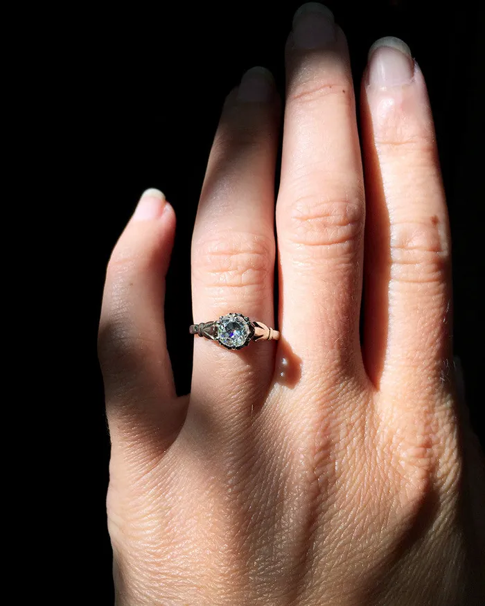 Bell Bird Antiques Rings Late 19th Century Diamond Solitaire Ring