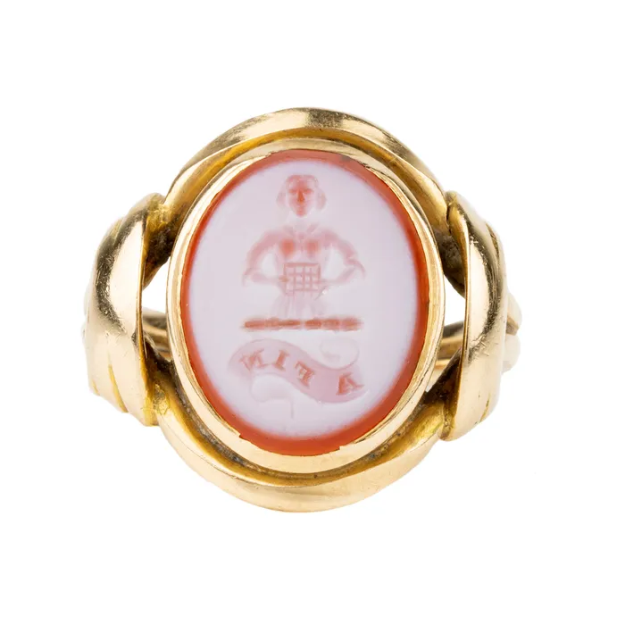 Bell Bird Antiques Rings Victorian Era Signet Ring