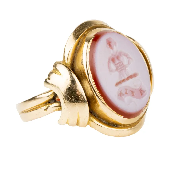 Bell Bird Antiques Rings Victorian Era Signet Ring