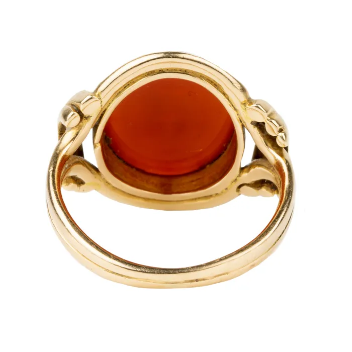 Bell Bird Antiques Rings Victorian Era Signet Ring