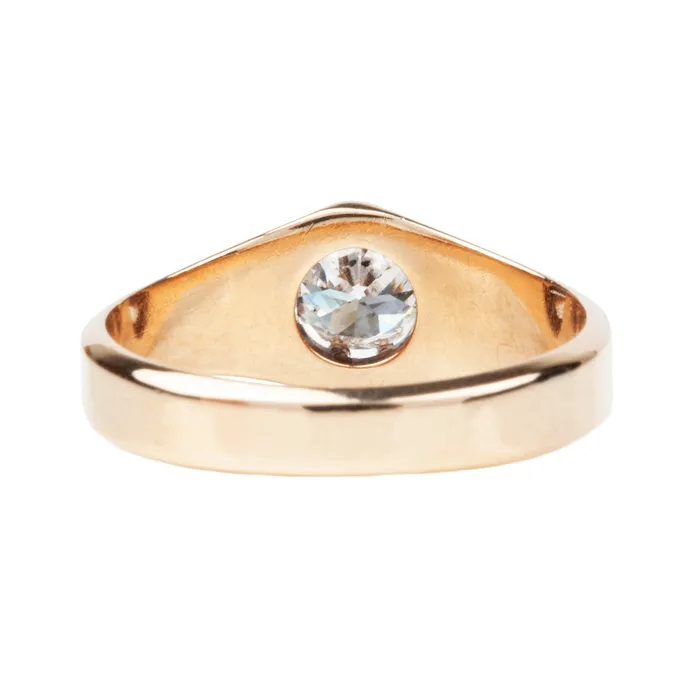 Bell Bird Antiques Turn of the Century Old European Cut Diamond Solitaire Ring Rings