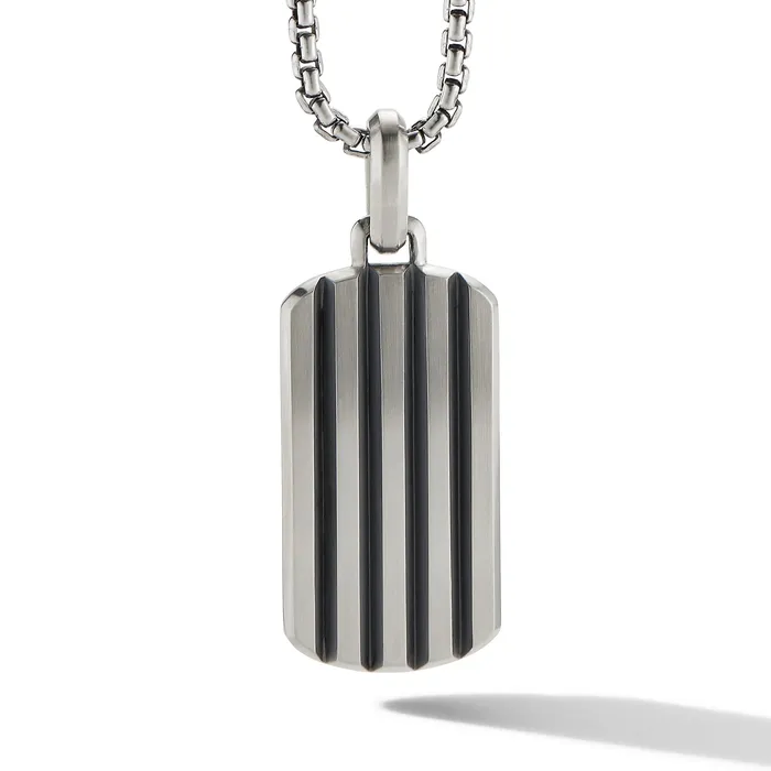 Beveled Tag in Sterling Silver 35mm David Yurman Rings